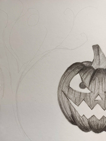 how to draw a spooky tree easy