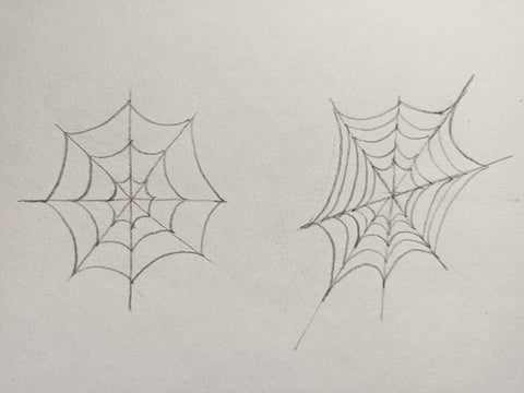 How to draw a spider web