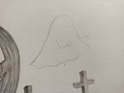 How to draw a ghost easy