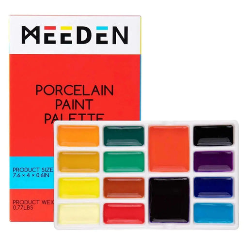 MEEDEN 12-Well Porcelain Palette with Cover - MEEDEN ART