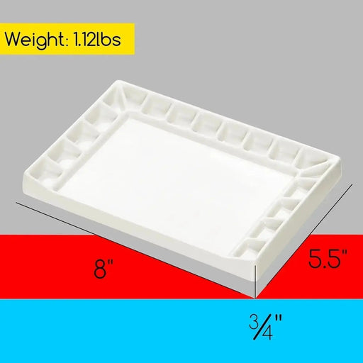 MEEDEN 8 Well Ceramic Artist Paint Palette, Porcelain Watercolor Palette,  Art Paint Mixing Palette Tray in Art Craft Supplies, Square 7× 7