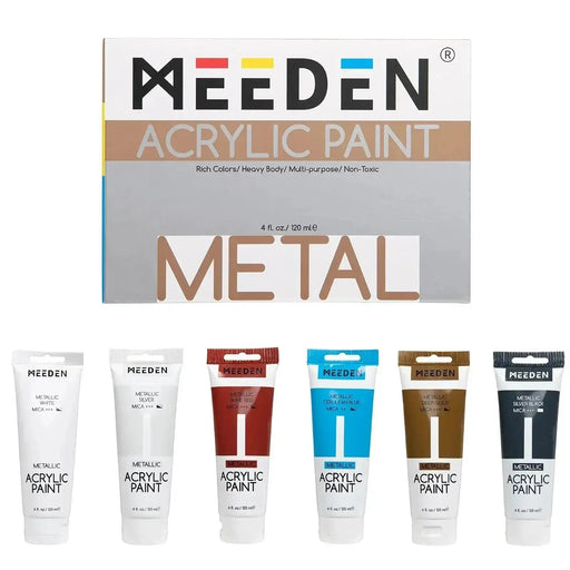 MEEDEN 6-Color Fluorescent Acrylic Paint Set, 60 ml / 2 oz - MEEDEN Art