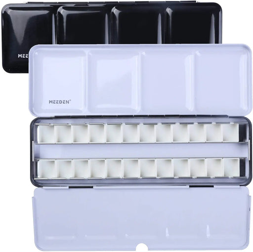 30 Half Pan Empty Watercolor Palette Tin, 4x4, Perfect for Travel