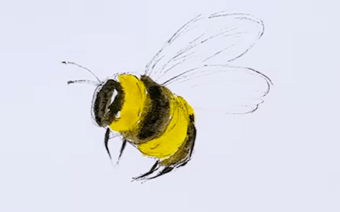 DIY How To Draw Bee with Flower For Kids | Artezaar.com Art Dubai –  Artezaar.com Online Art Gallery