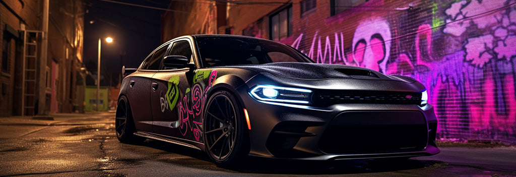 Neon Alley Charger Hellcat