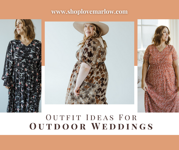 Three wedding outfit ideas for dresses