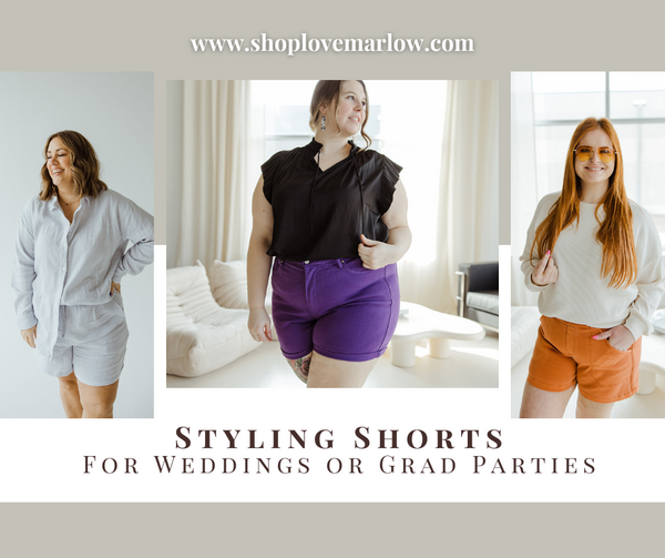 Three ways to style shorts for weddings or grad parties