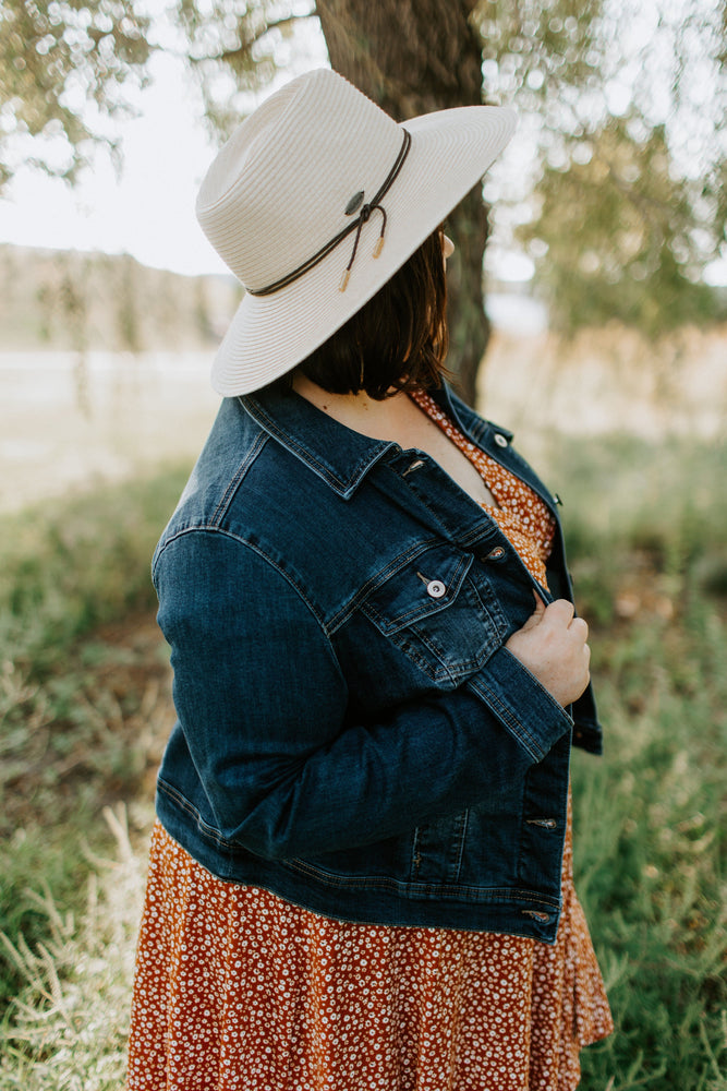 Vintage Olive Wash Stretchy Denim Jacket