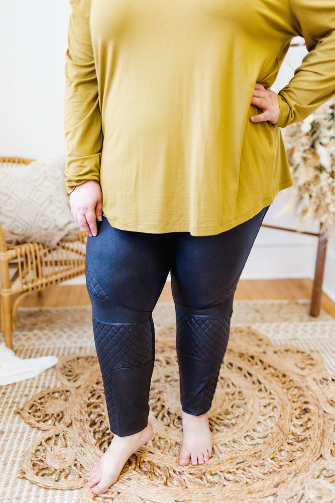 Spanx Faux Leather Camo Leggings