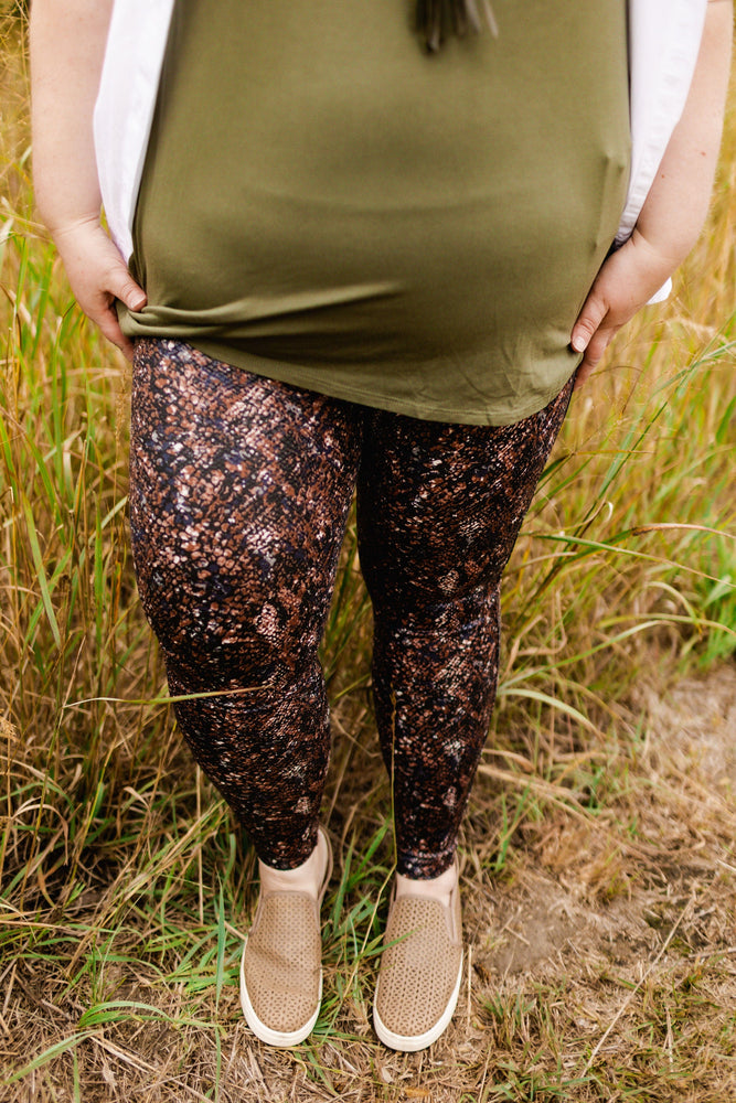 Faux Leather Croc Shine Leggings curated on LTK