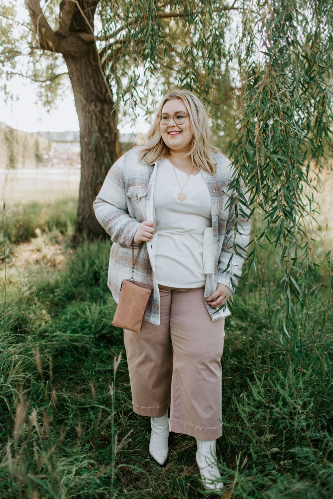 Spanx Stretch Twill Cropped Wide Leg Pant in Olive Oil