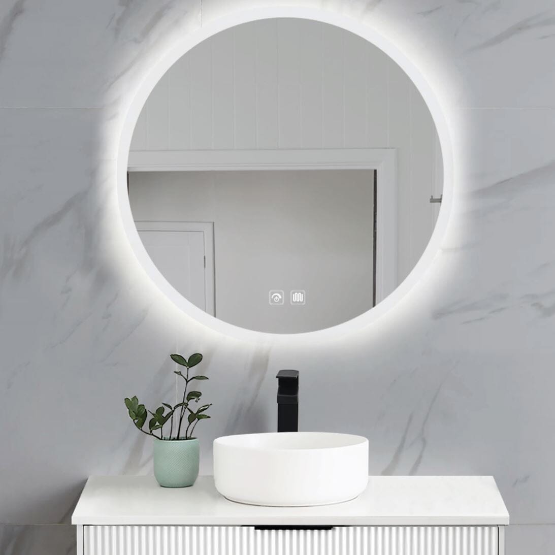 Bathstore Aura Round LED Mirror