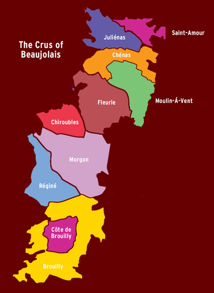 Map of Cru Beaujolais