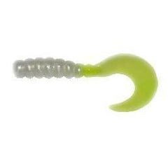 Big Bite Baits FG2-48 Fat Grub Bait, Blue Glitter with Pearl Tail Finish