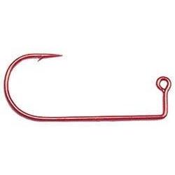 Mustad Jig Hook Red Needle Point 100ct Size 1/0