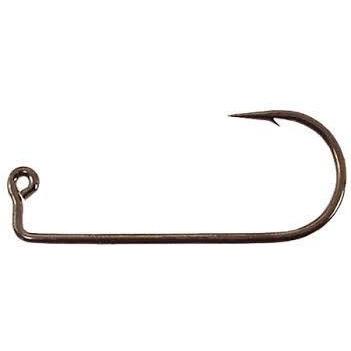 Mustad 32798 60° Bend Black Nickel Jig Hook with a Flat Eye Size