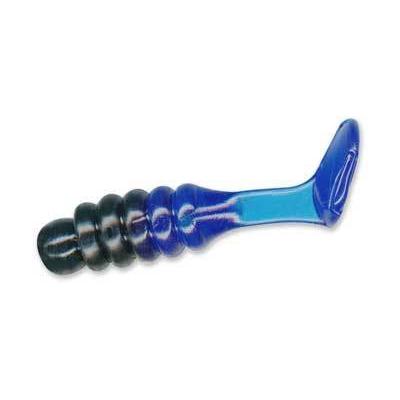 Slider Double Action Grub 3 10ct Blue Pearl-Blue Glitter - Bass Fishing Hub