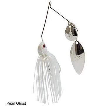 Booyah Covert Spinnerbaits 1/2oz - White Sliver Pearl Hd Willow/Colorado