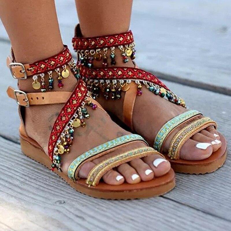 Summer women beach flats sandals 