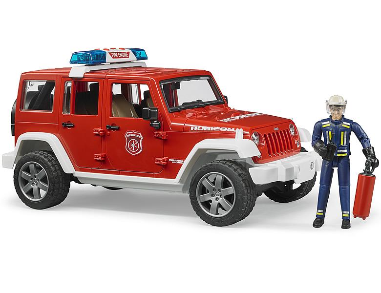 B02528 BRUDER JEEP WRANGLER UNLIMITED RUBICON FIRE DEPARTMENT AND FIGU –  Brushwood Toys