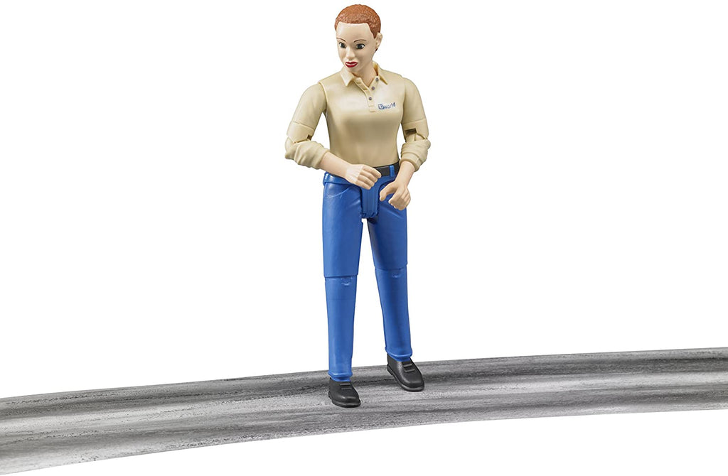 B Bruder Woman Figure In Blue Jeans Brushwood Toys