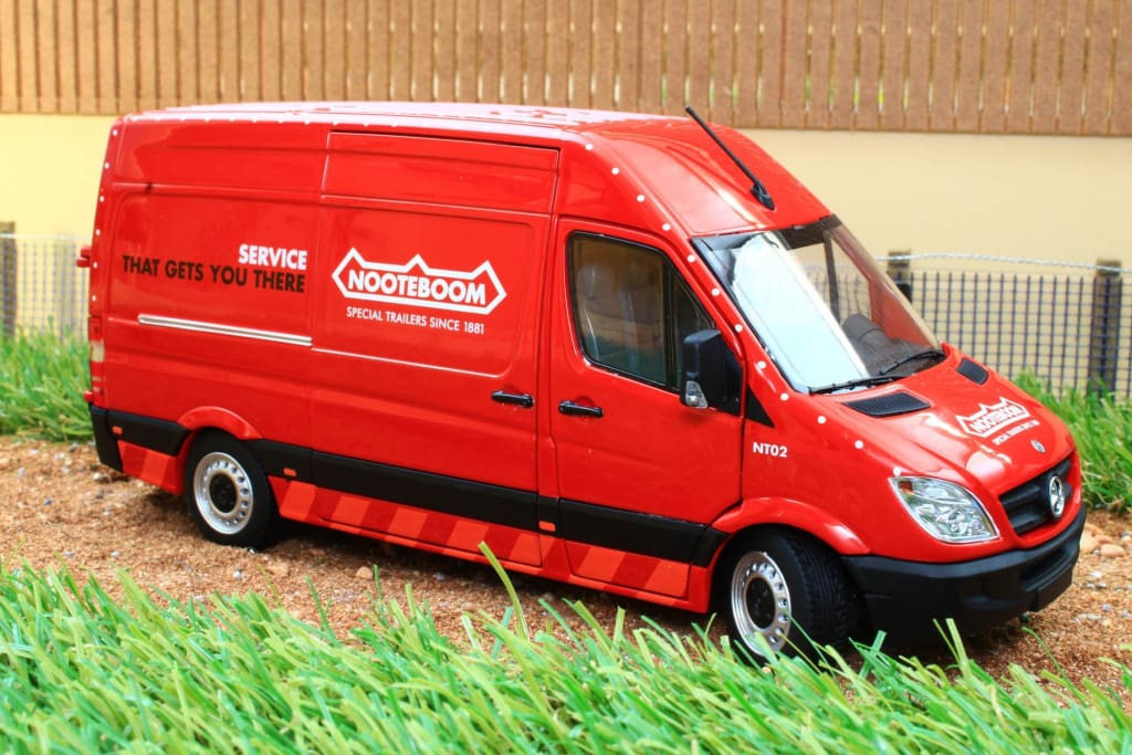 red mercedes van