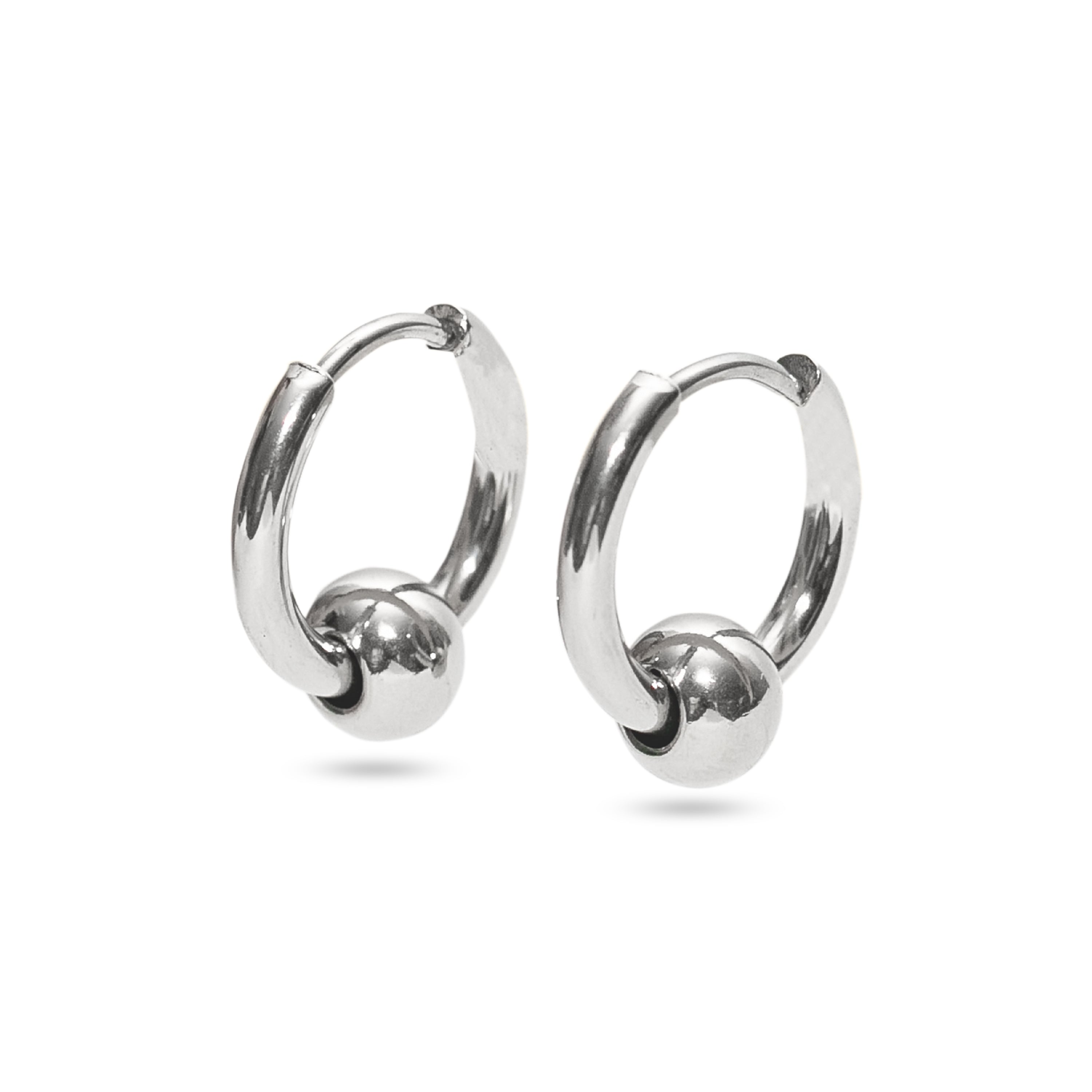 Stainless Steel Sleeper Ball Earrings – Kohi Jewels