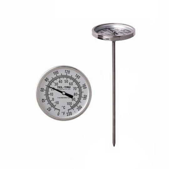 Black Dial Grill Hood Thermometer Tel-Tru BQ225 