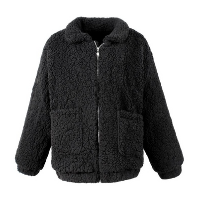 emma chamberlain fluffy jacket with hood