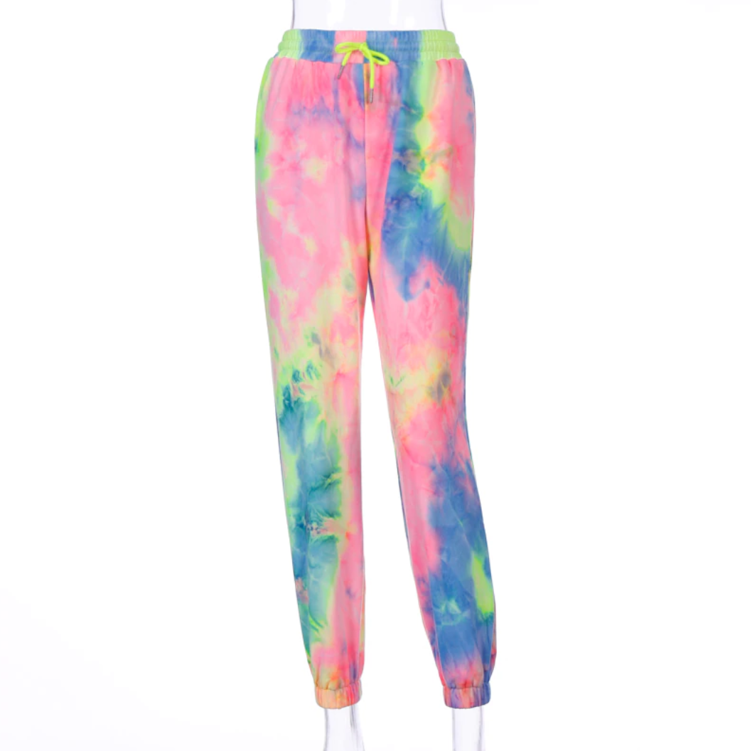 rainbow tie dye sweatpants