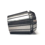 An ER40 17-millimeter collet laying on its side.