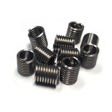 Front view of ten 341015D imperial thread inserts.