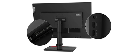 Lenovo ThinkVision T24i-20 24 Full HD WLED LCD Monitor - Raven Black  in-Plane Switching (IPS) Technology - 1920 x 1080 - HDMI - VGA -  DisplayPort 