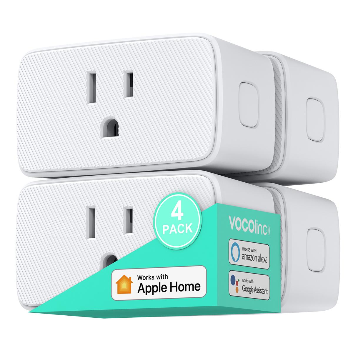 Teckin Smart Plug,Mini WiFi Outlet,Wireless SocketWorks with Alexa, Google Assistant, SmartThings with Timer Function (4 Pack)
