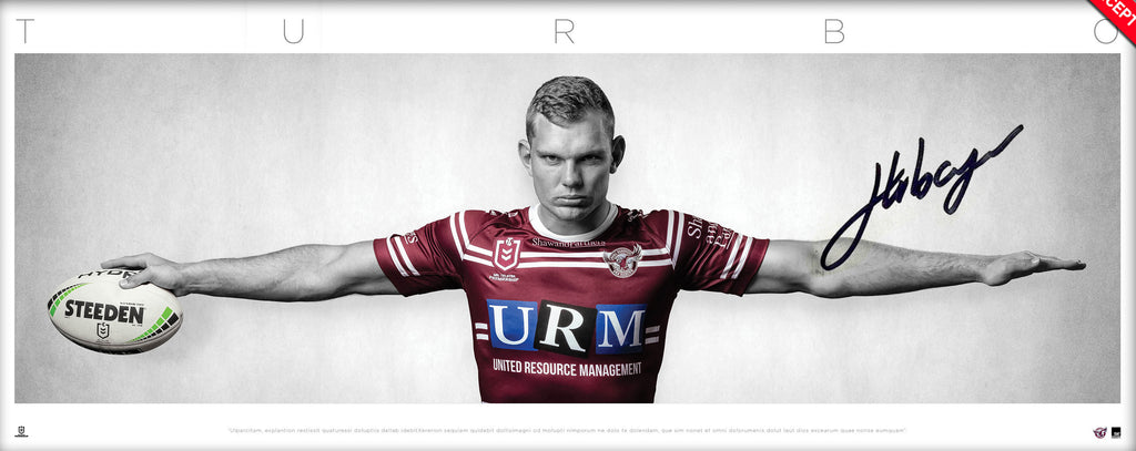 Tom Trbojevic Signed ‘TURBO’ Manly Sea Eagles UNFRAMED