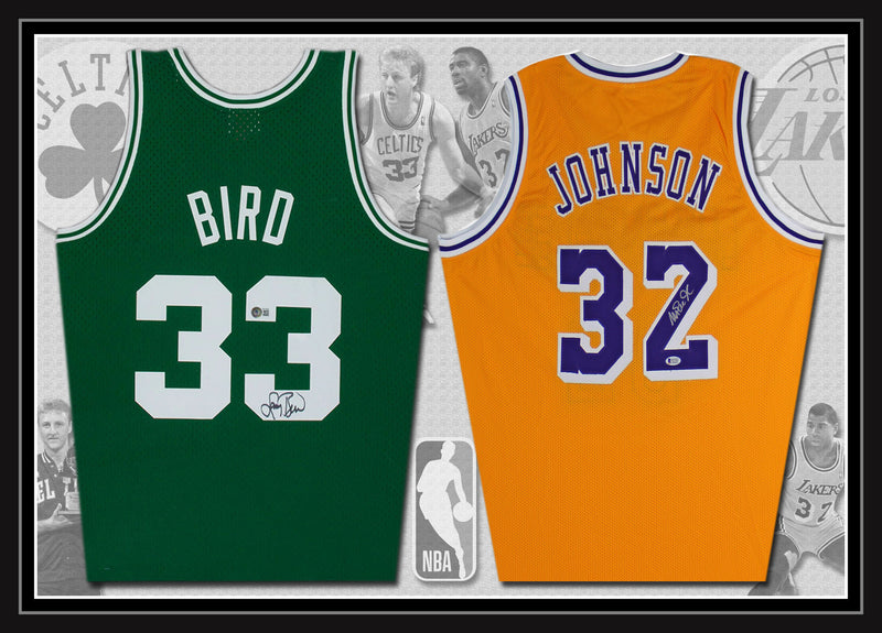 This jersey frame job speaks for itself ! Two Greats of the game!  #basketball #jersey #customframing