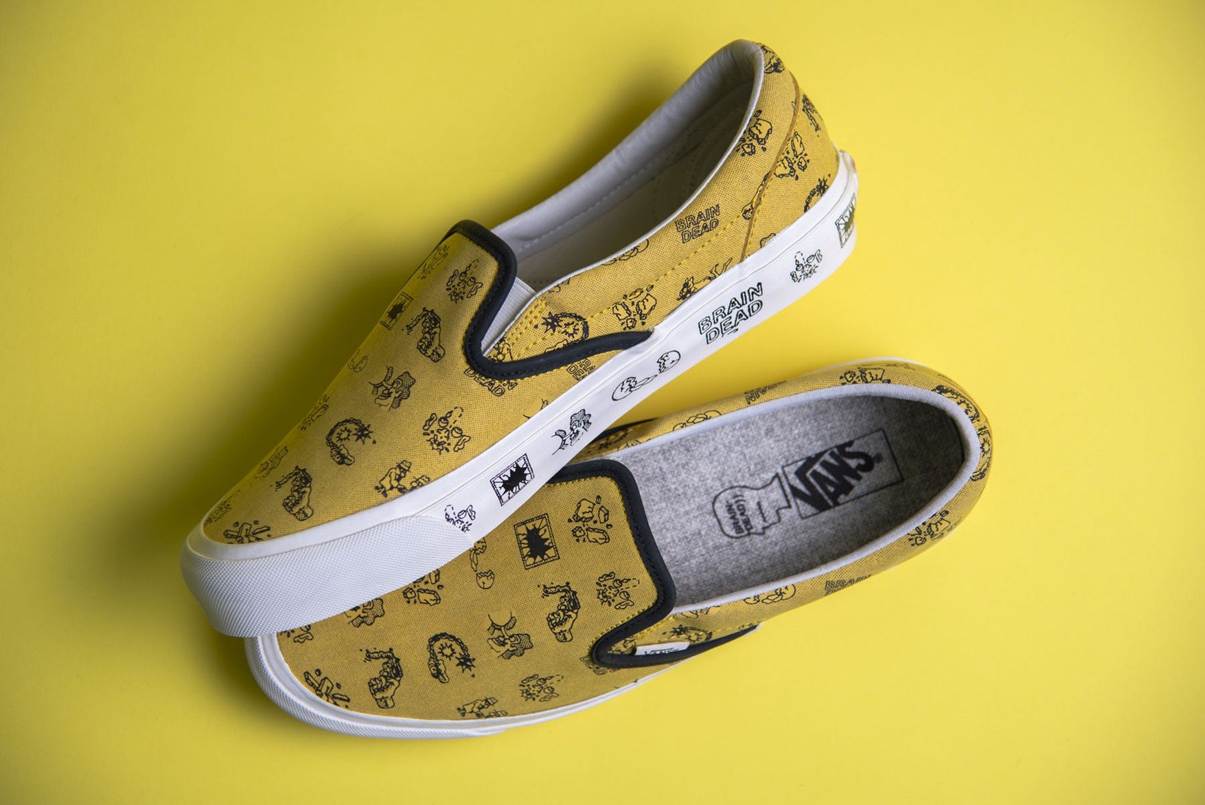 vans brain dead slip on