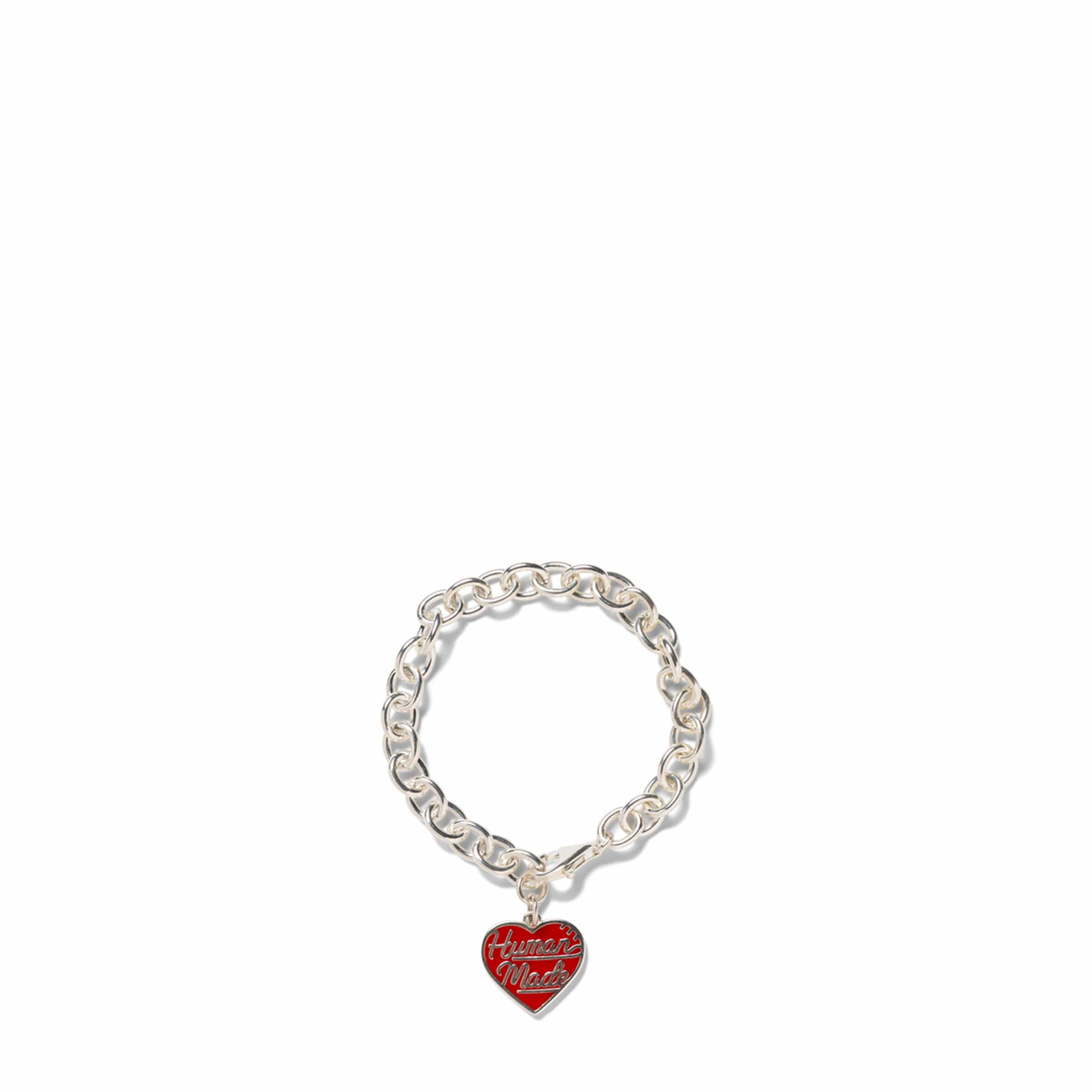 HEART SILVER BRACELET BLACK | Bodega