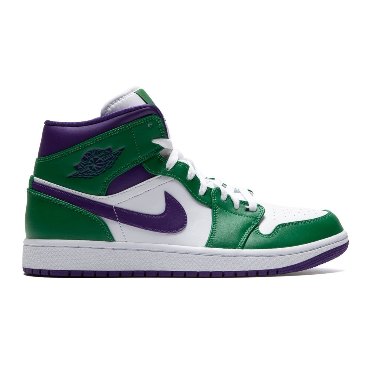 air jordan 1 mid green and purple