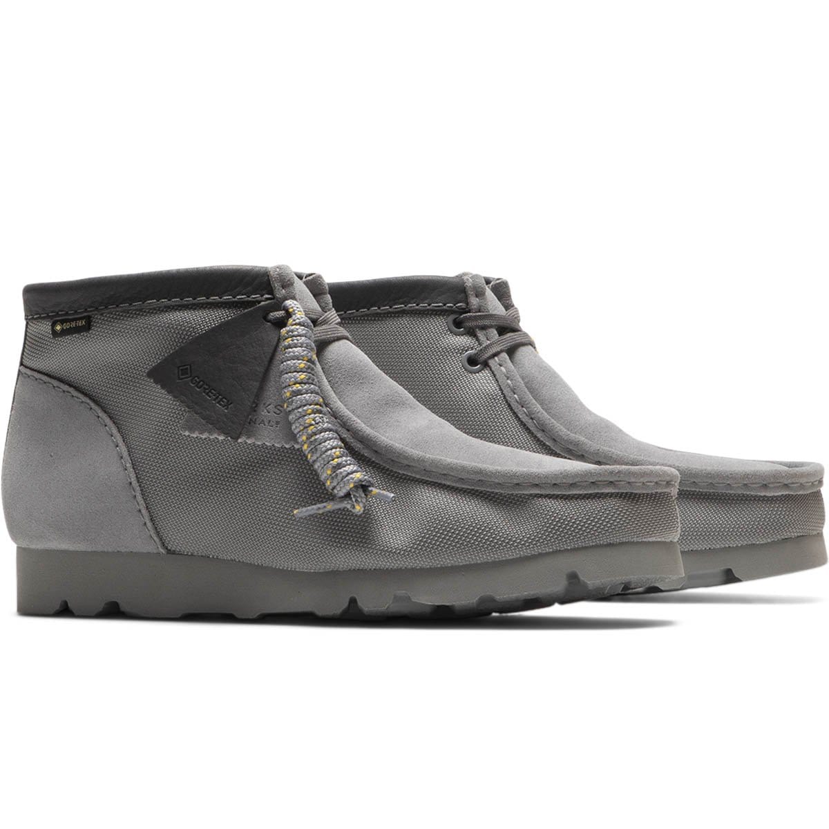 gray clarks wallabees