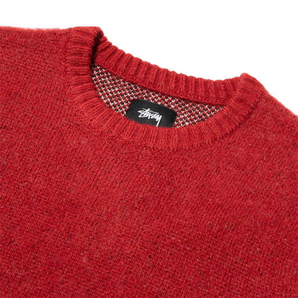 8 BALL HEAVY BRUSHED MOHAIR SWEATER Red – Bodega Store