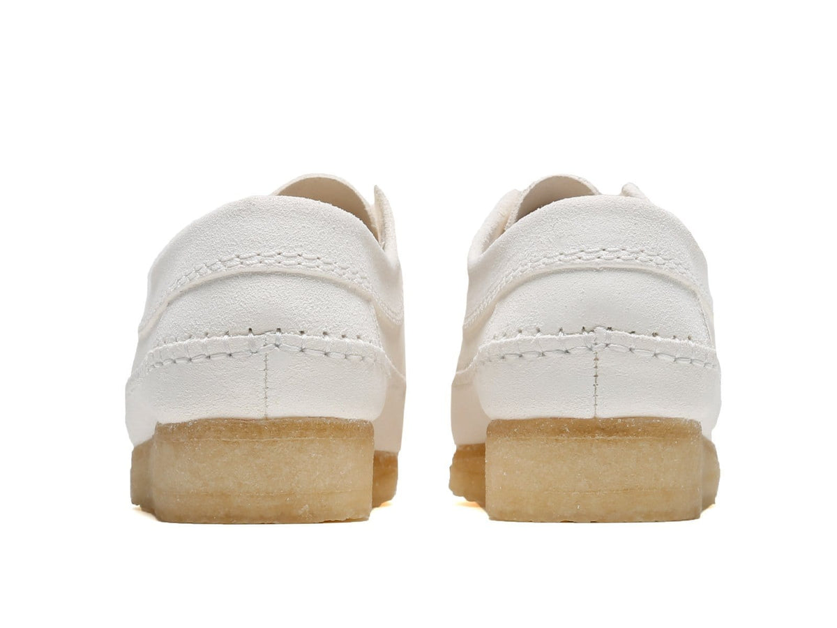 clarks weaver white suede