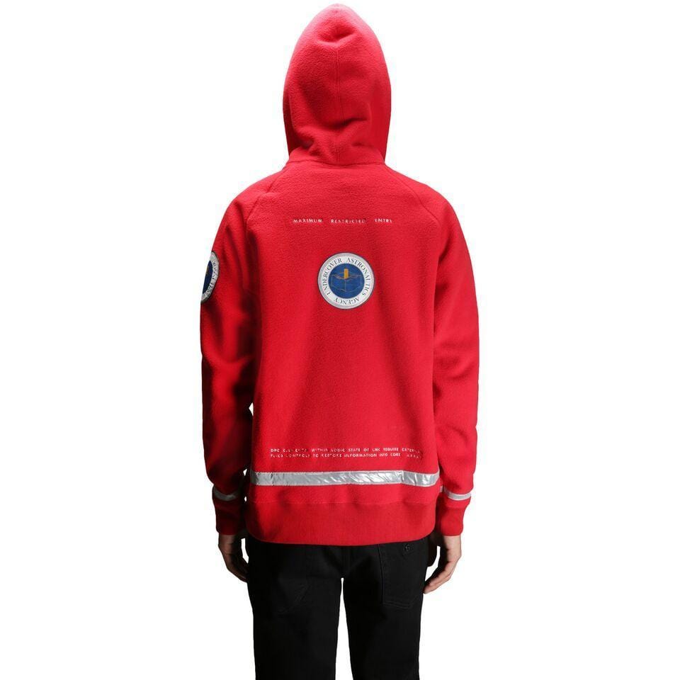 undercover red reflective hoodie