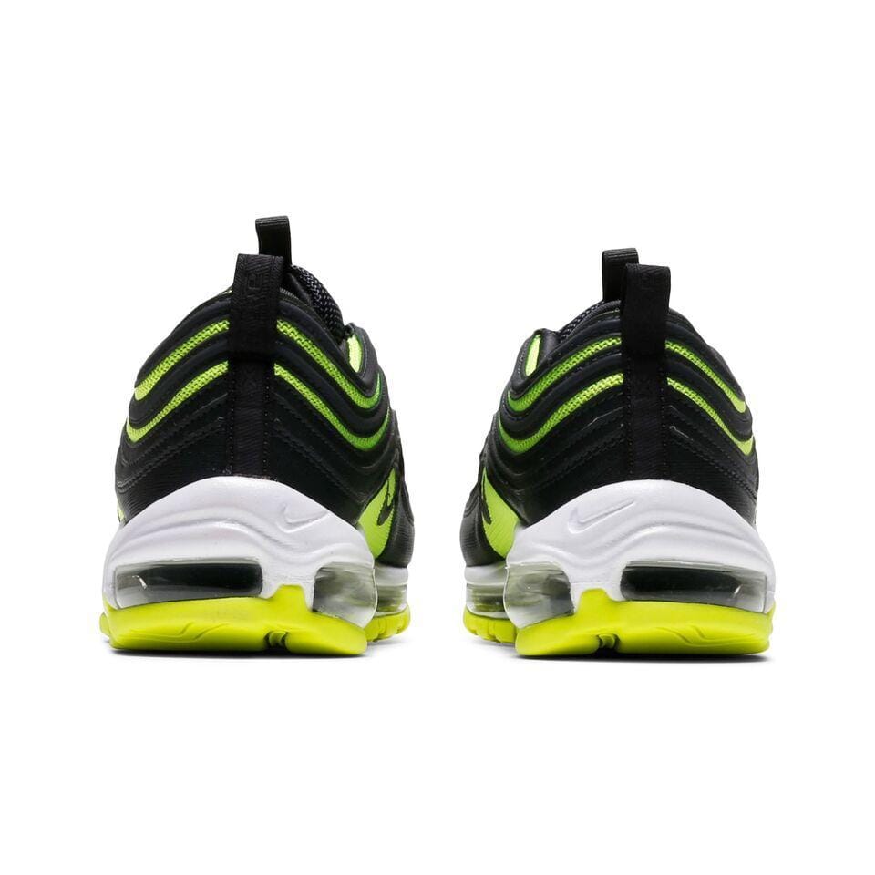 black and neon nike shoes