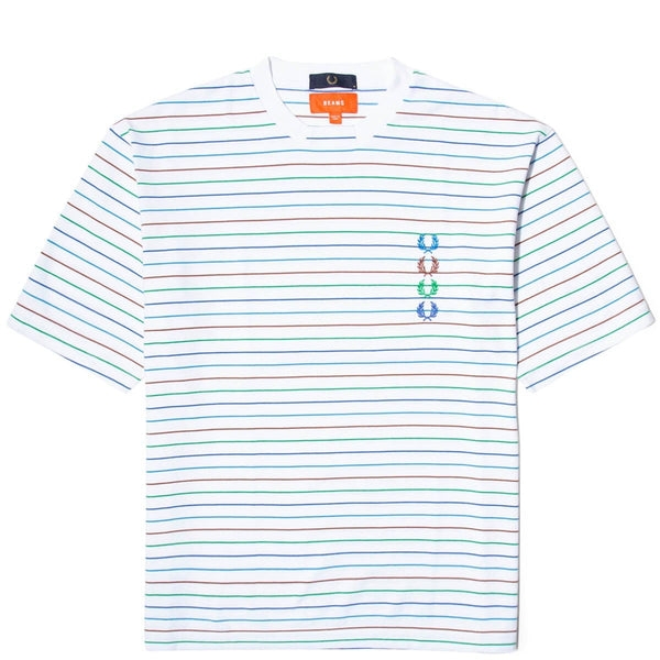 x BEAMS STRIPED T-SHIRT White – Bodega Store