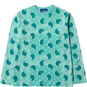 BIG PAISLEY L/S TEE Green – Bodega Store