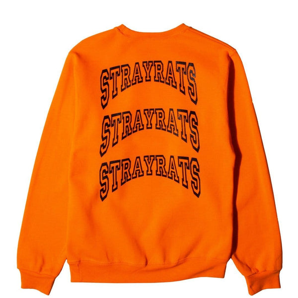 Stray Rats COLLEGIATE CREWNECK Safety Orange – Bodega