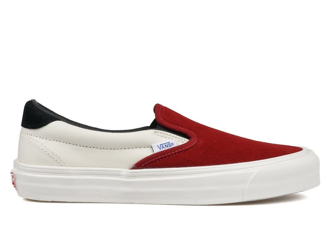 vans vault red dahlia slip on