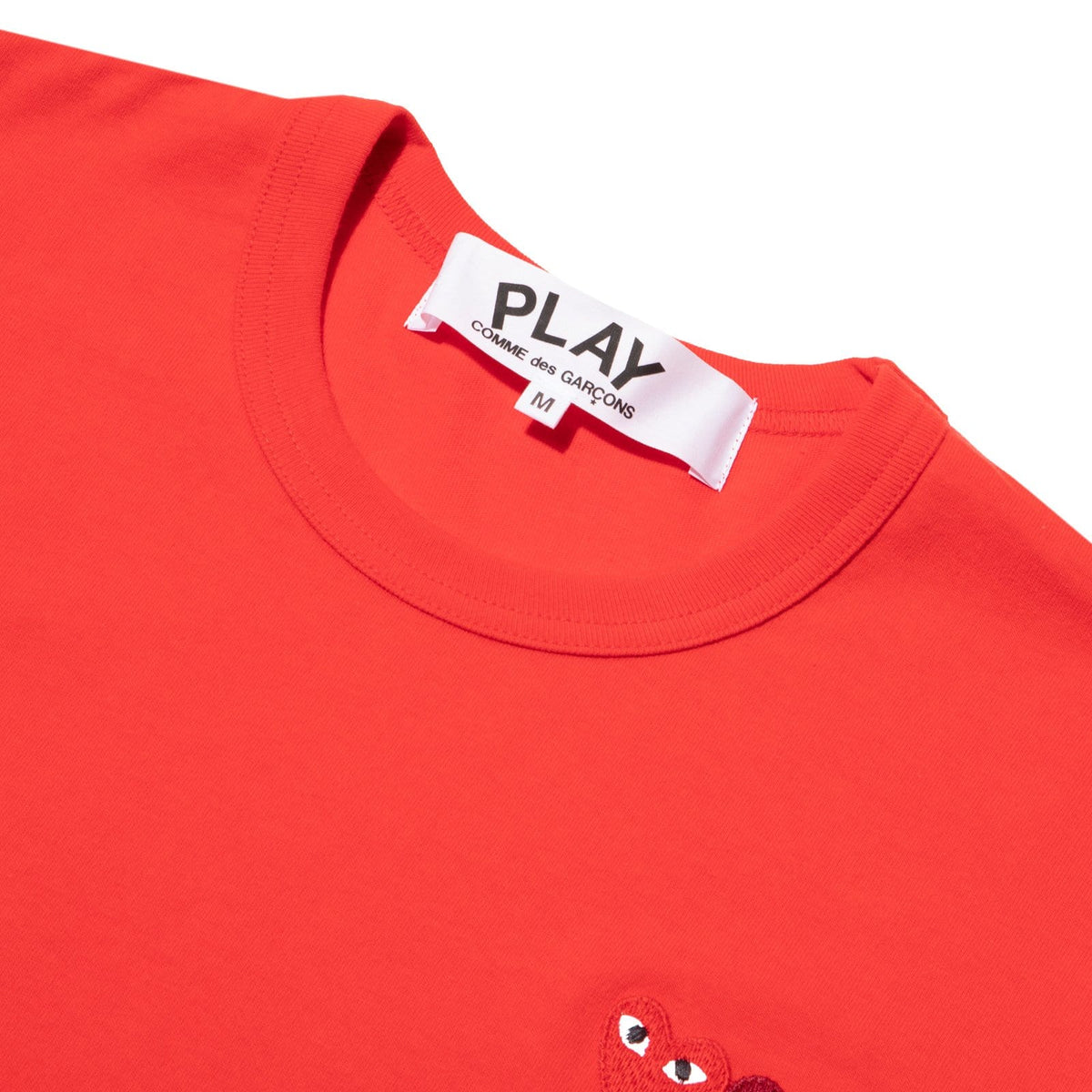 comme des garcons red play t shirt