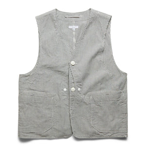 UPLAND VEST Navy Seersucker Stripe | 127-0Shops